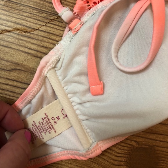 O.P Coral Ombre Ruffle 2pc Swim Suit Size M - Picture 6 of 7